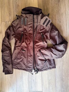 Superdry Women's All Black Hooded Windbreaker Jacket 6
